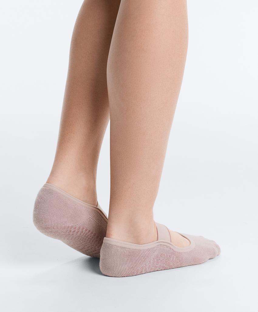 2 пары носков для йоги и пилатеса из смесового хлопка с широкой лентой