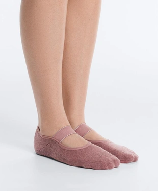 2 пары носков для йоги и пилатеса из смесового хлопка с широкой лентой- Заказать в России