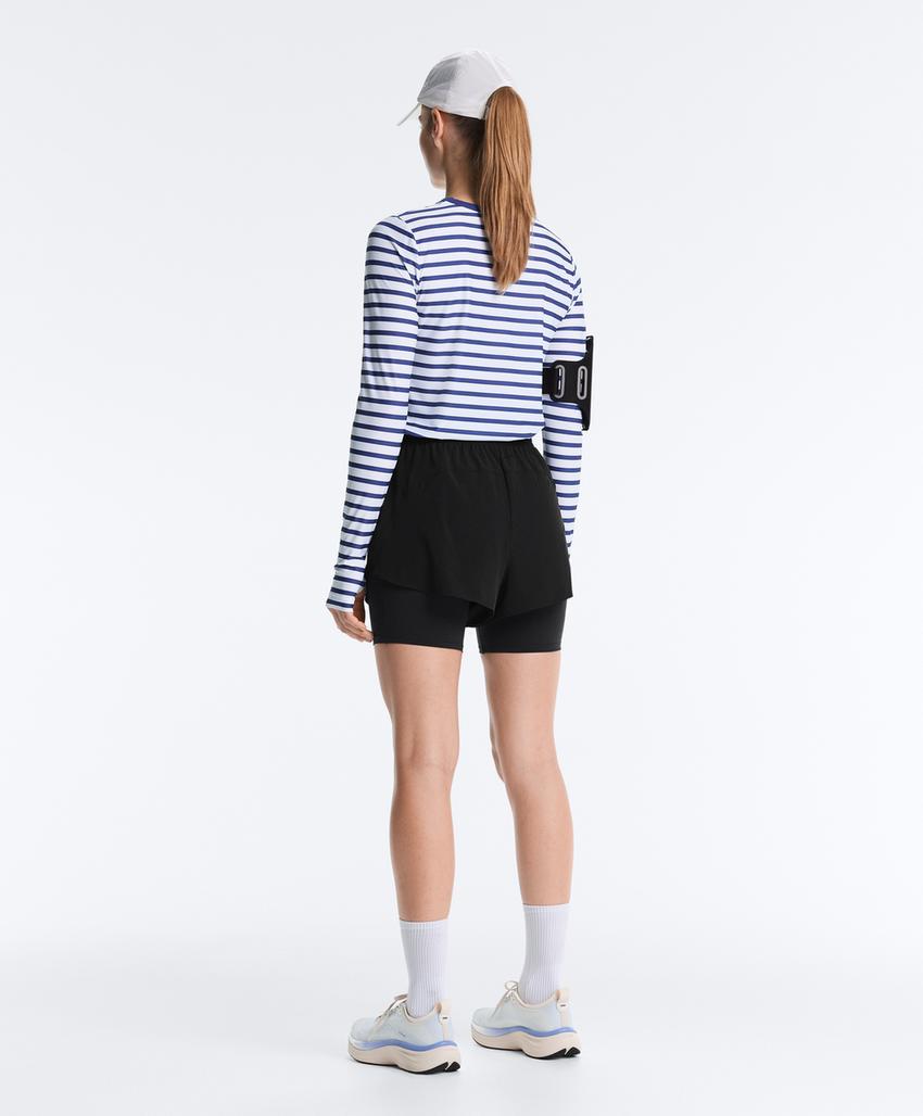 Лонгслив в полоску из высокотехнологичной ткани