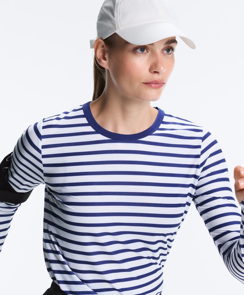 Лонгслив в полоску из высокотехнологичной ткани