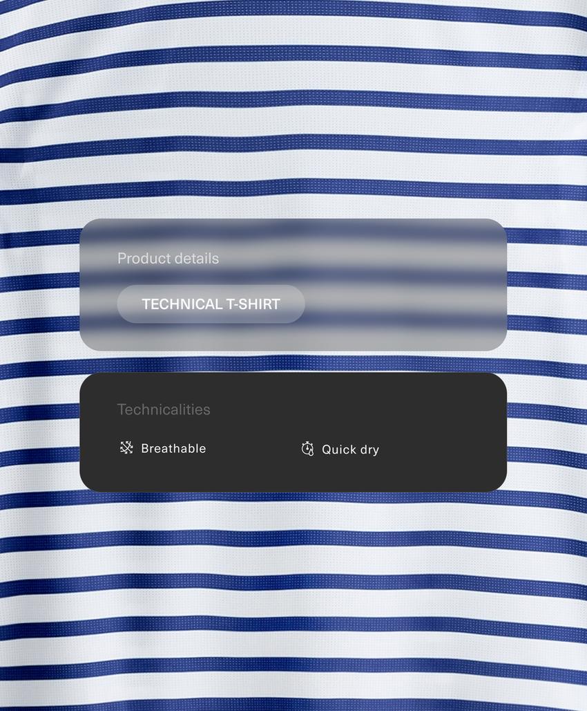 Лонгслив в полоску из высокотехнологичной ткани