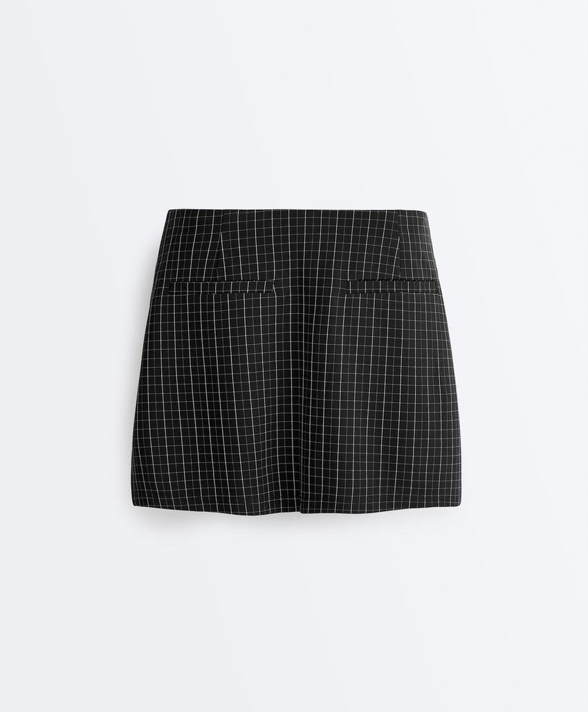 Юбка пике в клетку