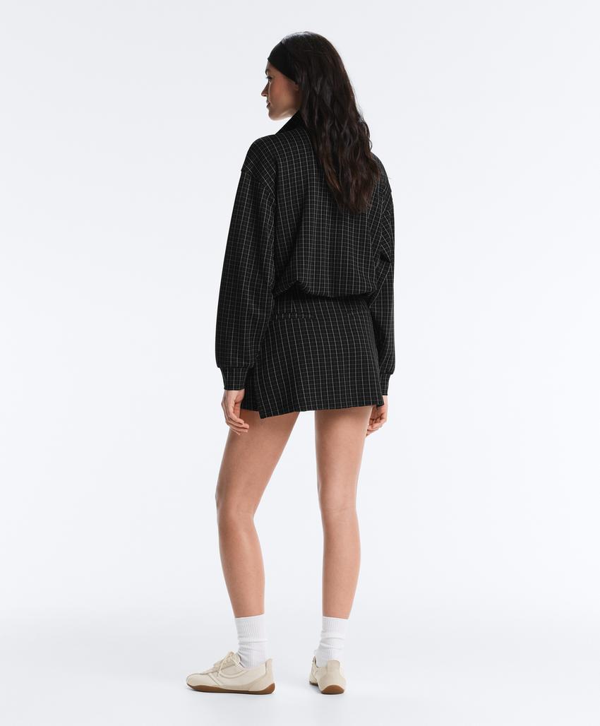 Юбка пике в клетку