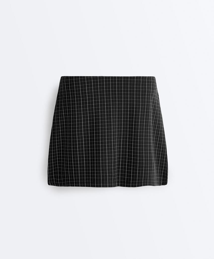 Юбка пике в клетку