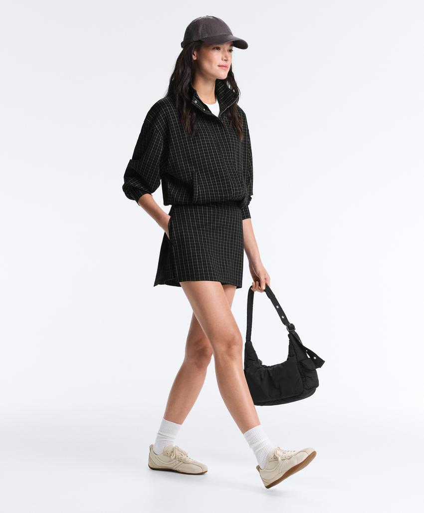 Юбка пике в клетку