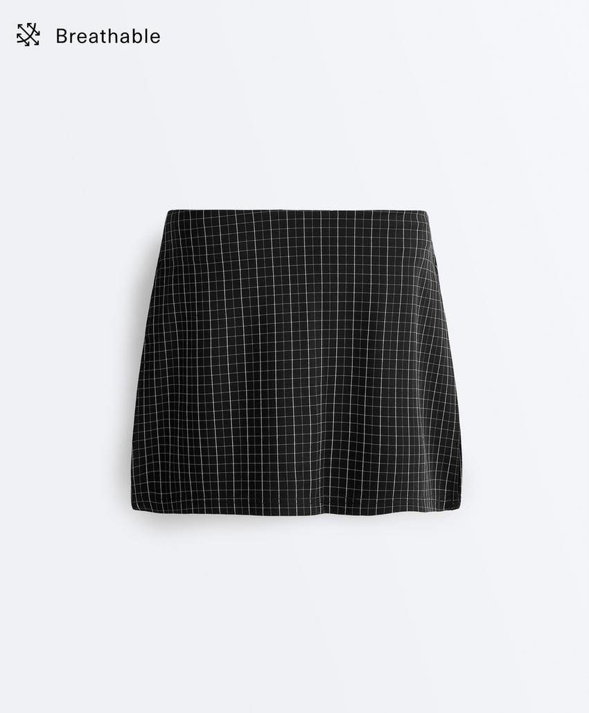 Юбка пике в клетку