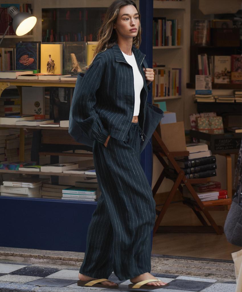 Брюки-бананы из 100%-го льна