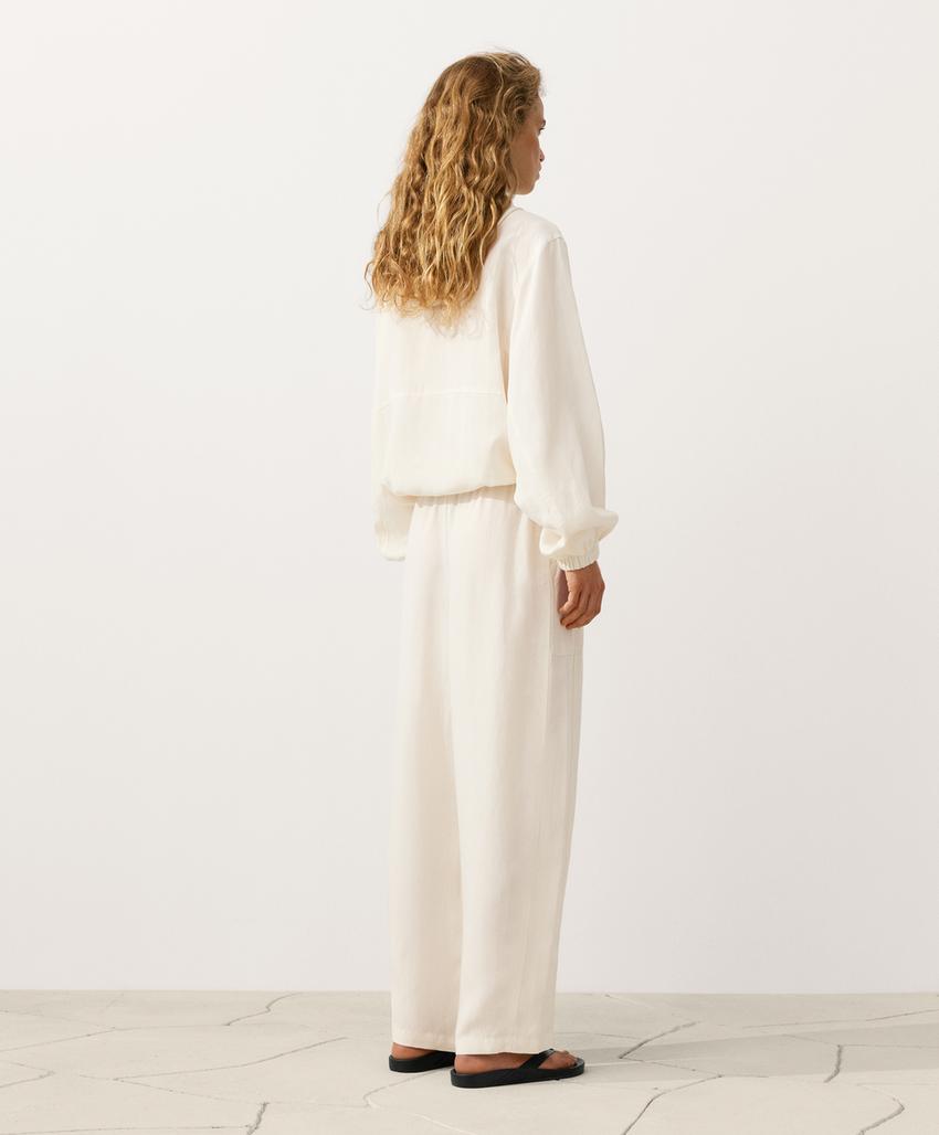 Прямые брюки из лиоцелла и льна (24%)