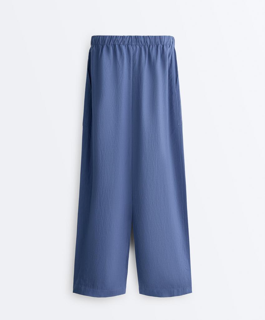 Прямые брюки из лиоцелла и льна (24%)