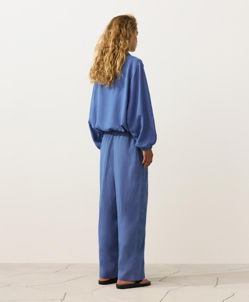 Прямые брюки из лиоцелла и льна (24%)