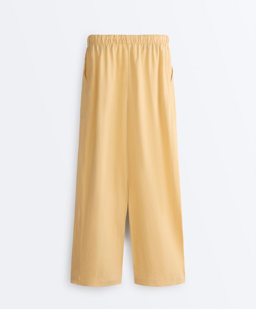 Прямые брюки из лиоцелла и льна (24%)