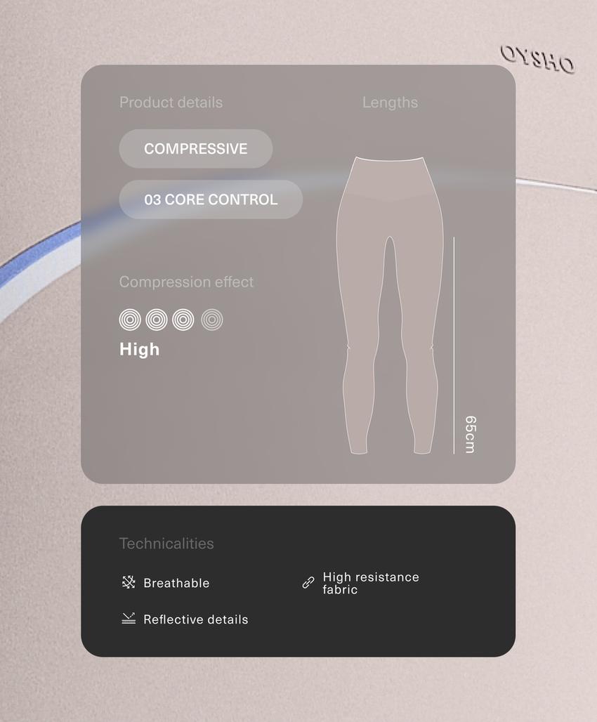 Легинсы Compressive с высокой посадкой, контрастные детали