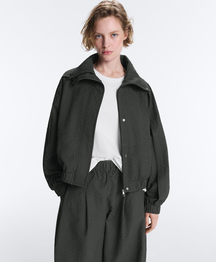 Куртка Track из водоотталкивающего нейлона в клетку