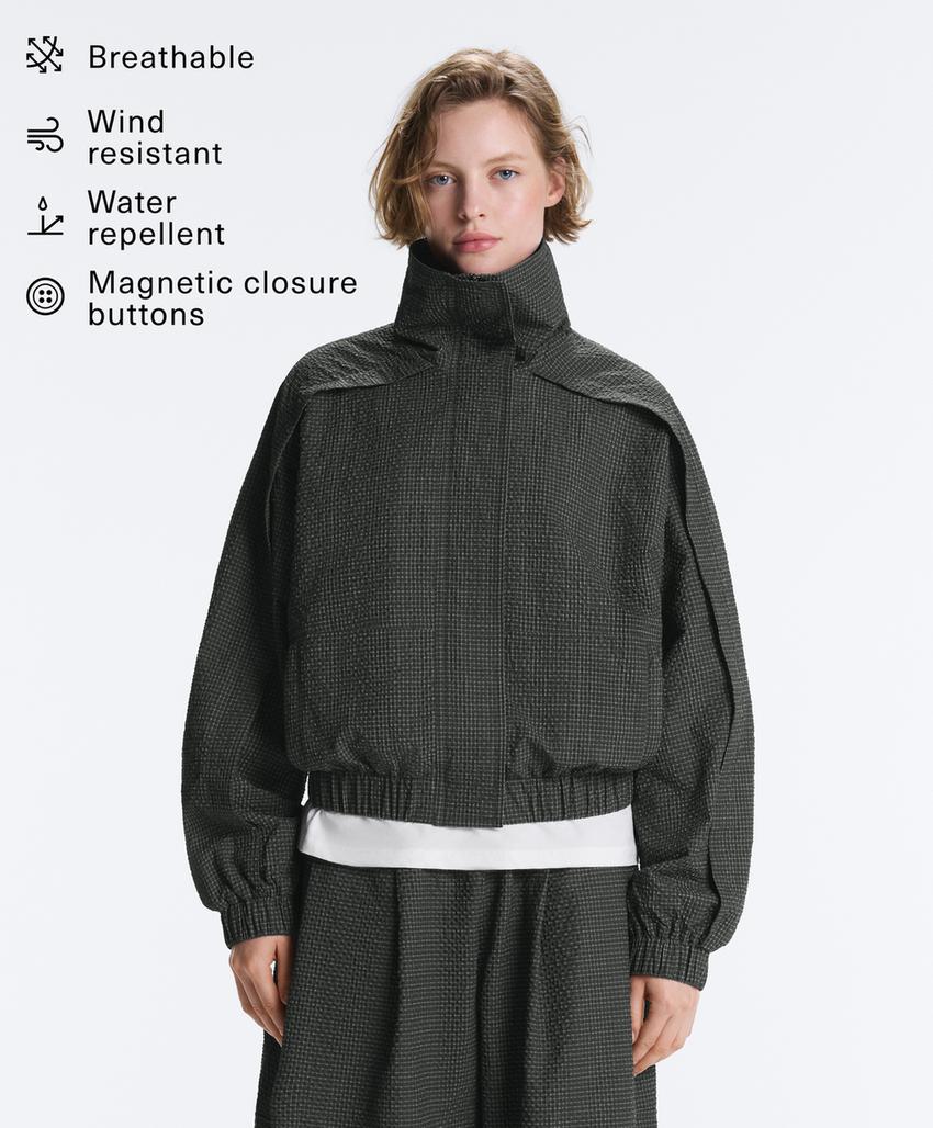 Куртка Track из водоотталкивающего нейлона в клетку