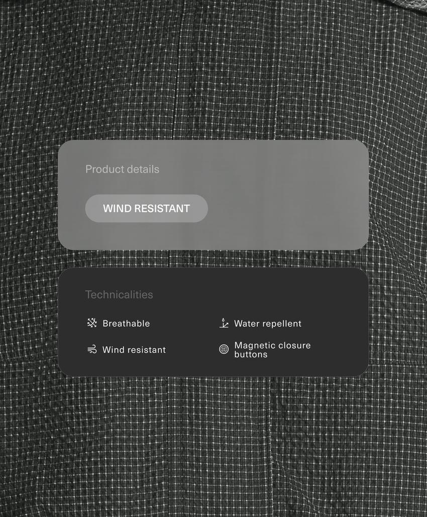 Куртка Track из водоотталкивающего нейлона в клетку