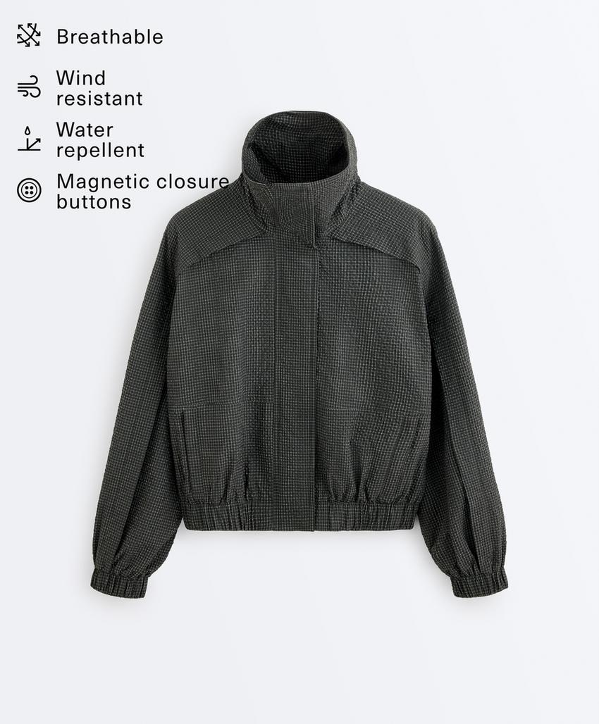 Куртка Track из водоотталкивающего нейлона в клетку