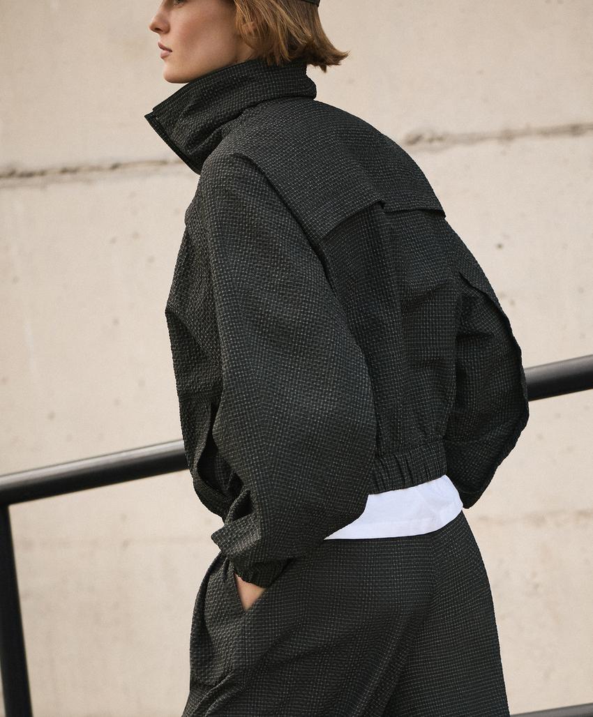 Куртка Track из водоотталкивающего нейлона в клетку