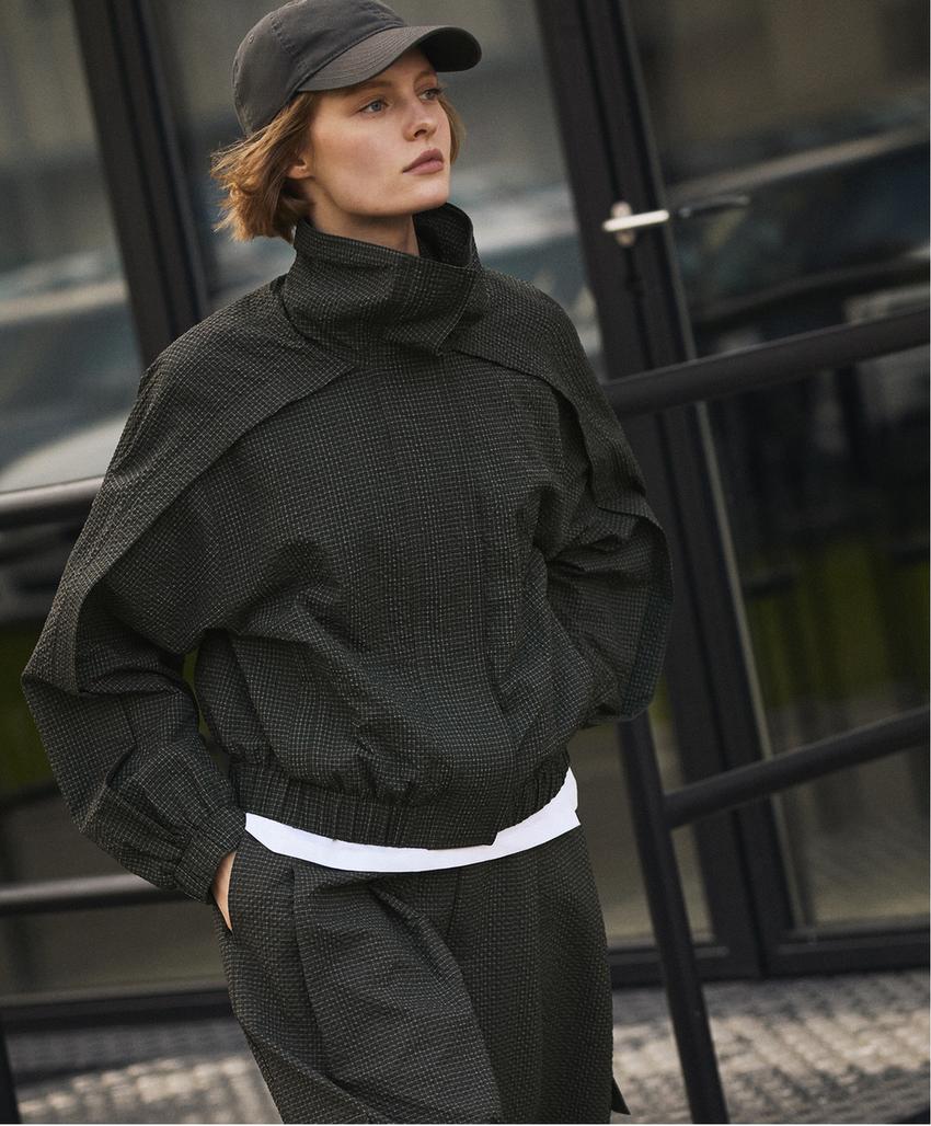 Куртка Track из водоотталкивающего нейлона в клетку