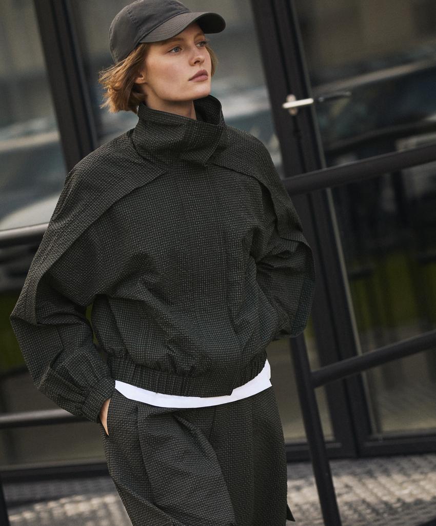 Куртка Track из водоотталкивающего нейлона в клетку