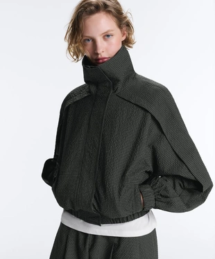 Куртка Track из водоотталкивающего нейлона в клетку- Заказать в России