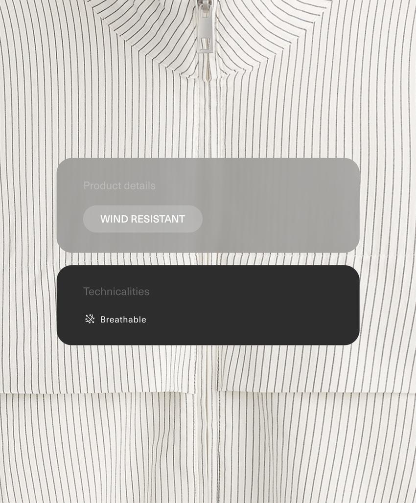 Куртка в полоску из эластичной ткани