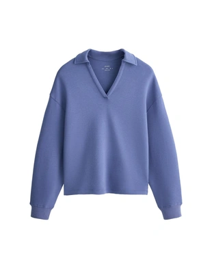 Поло с V-образным вырезом из смесового хлопка- Заказать в России