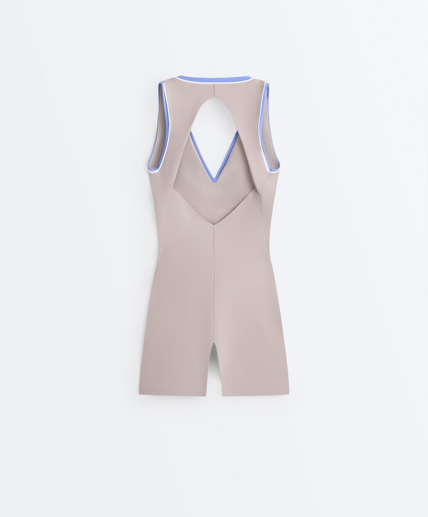 Короткий комбинезон Compressive контрастной расцветки