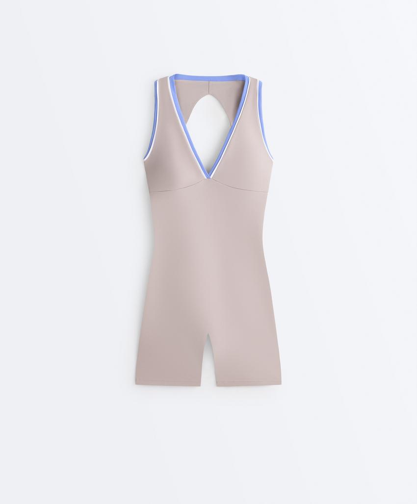 Короткий комбинезон Compressive контрастной расцветки