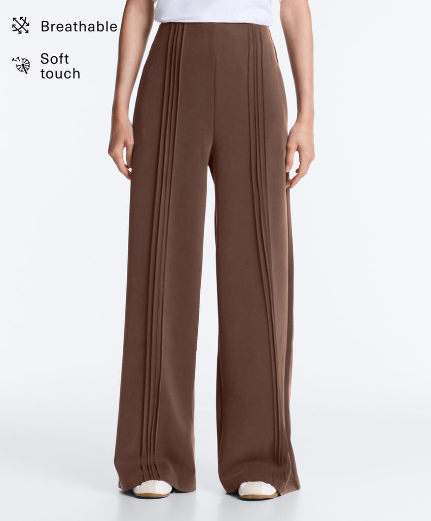 Прямые брюки с модалом и мягкими кантами