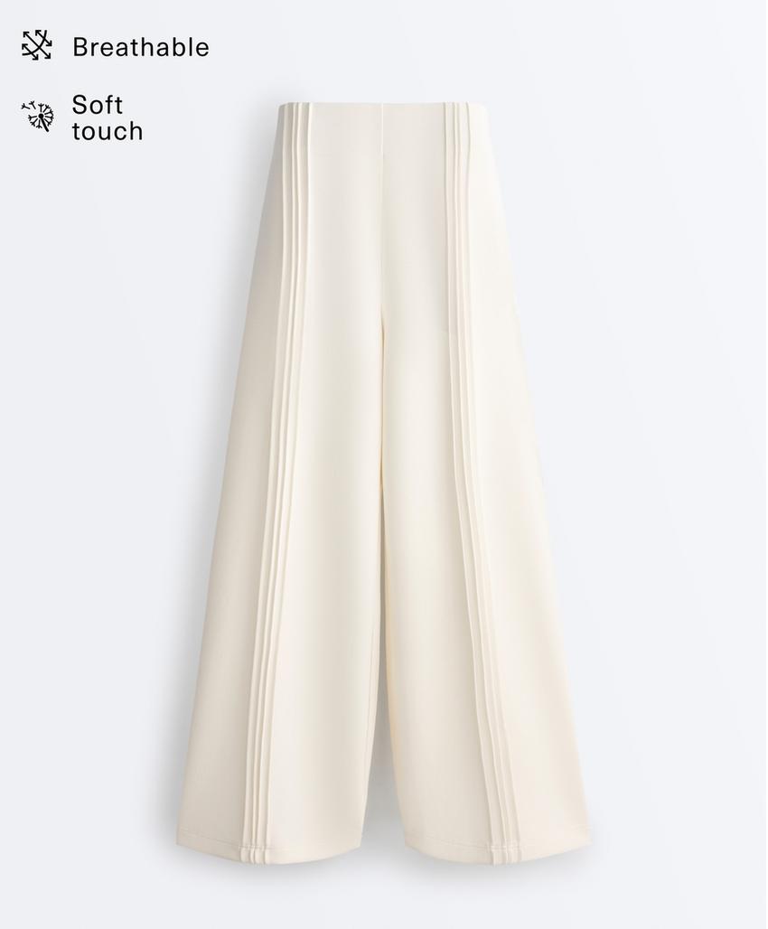 Прямые брюки с модалом и мягкими кантами