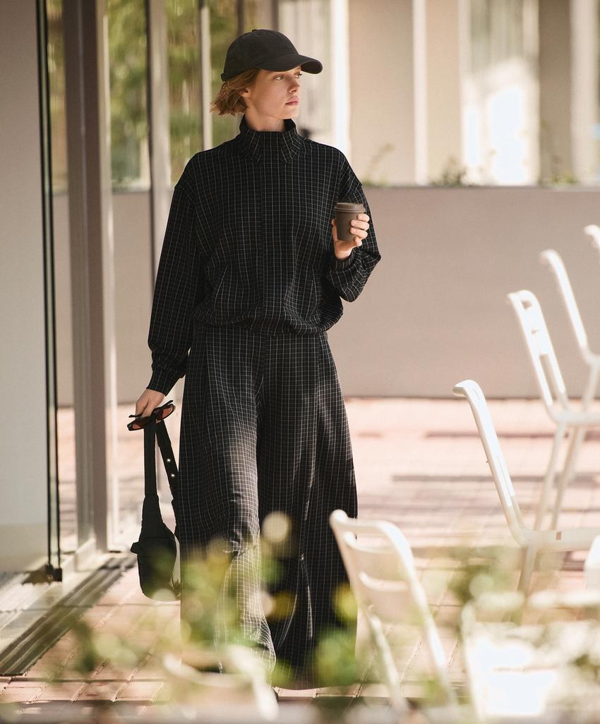 Широкие брюки-пике в клетку