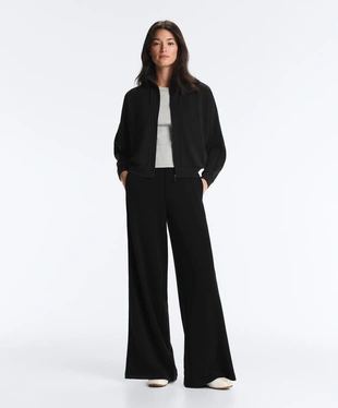 Широкие брюки из модала с ажурным узором- Заказать в России