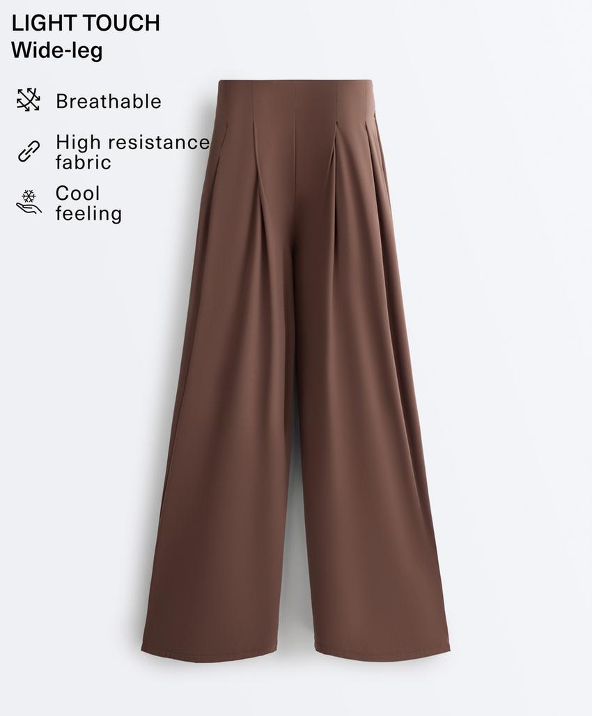 Широкие брюки Light Touch с защипами