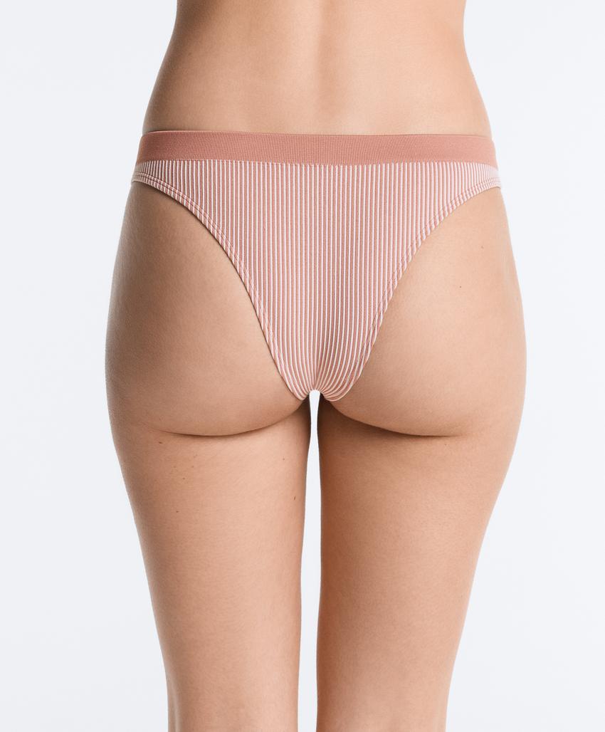 3 бесшовных трусов бразильяно Seamless Soft touch в полоску