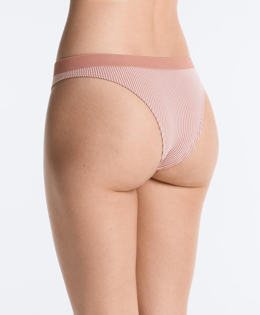 3 бесшовных трусов бразильяно Seamless Soft touch в полоску