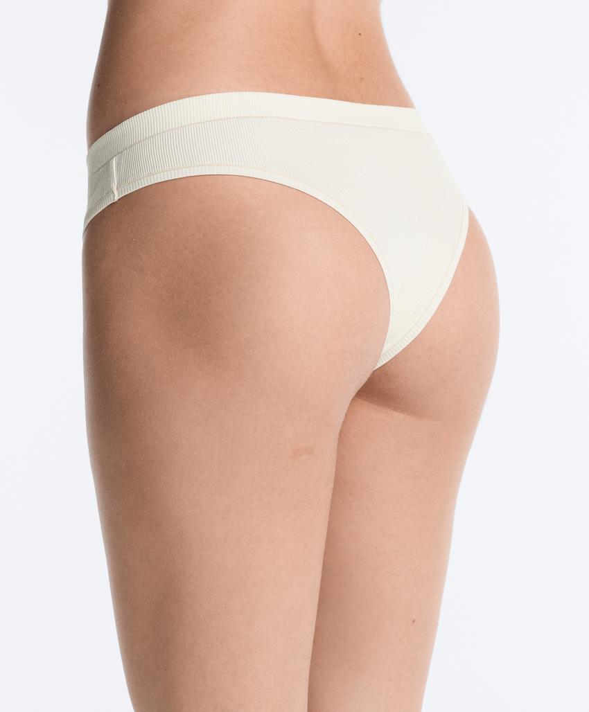 Набор из 3 хлопковых трусов бразильяно в рубчик