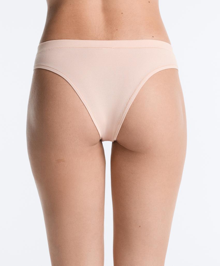 Набор из 3 хлопковых трусов бразильяно в рубчик