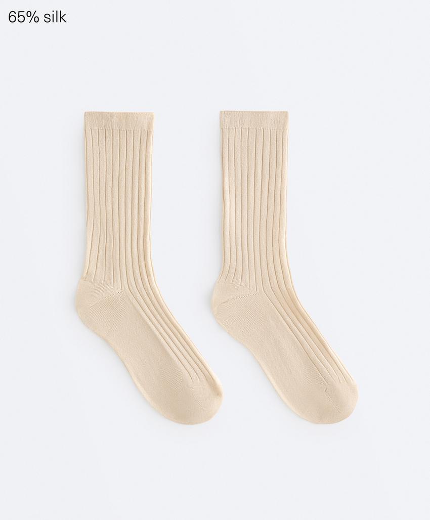 Носки Classic Rib из смесового шелка