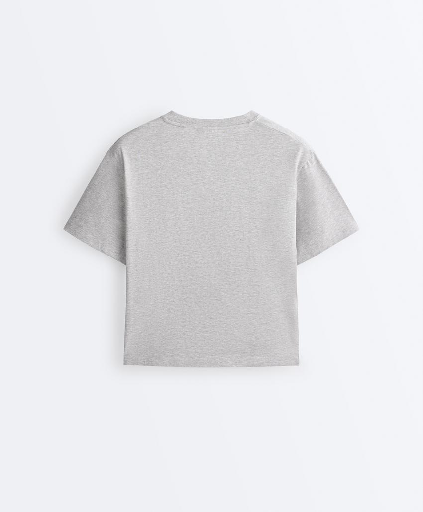 Футболка Boxy из смесового хлопка с короткими рукавами