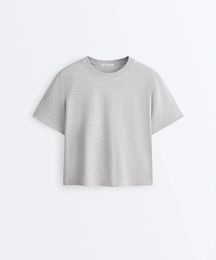 Купить OYSHO Футболка BOXY из смесового хлопка с короткими рукавами