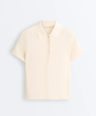 Поло вязаное pointelle- Заказать в России