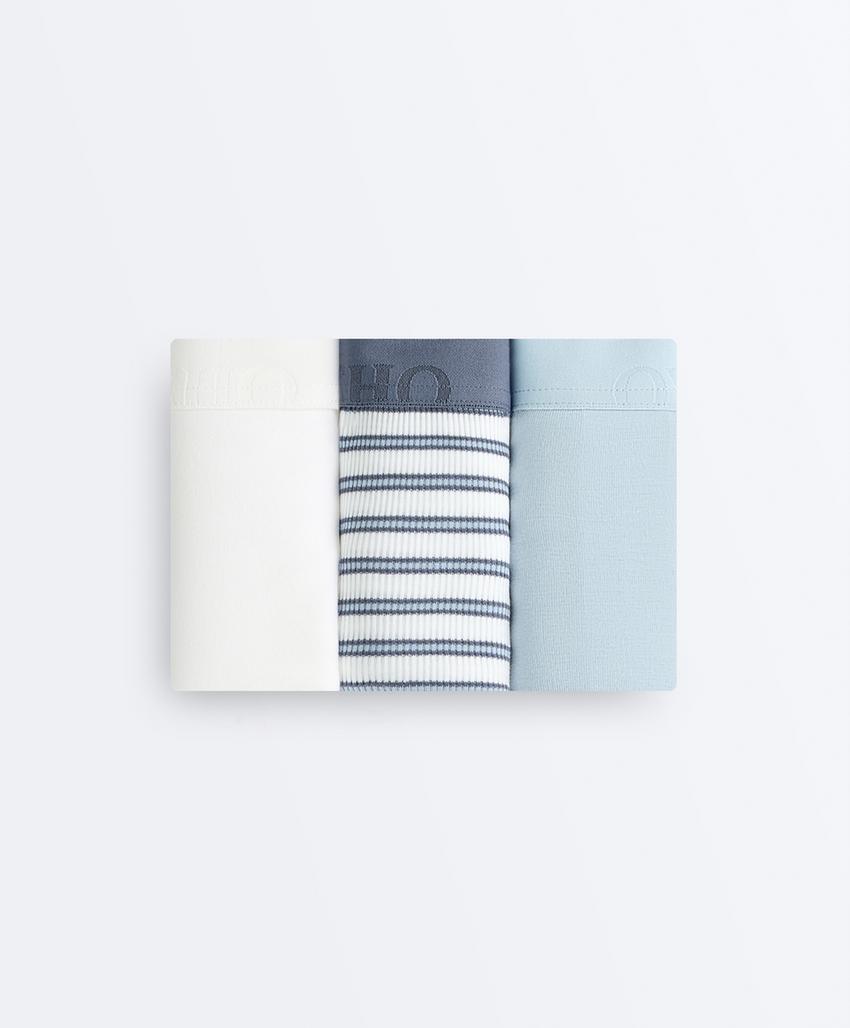 3 классических трусов из смесового хлопка с логотипом