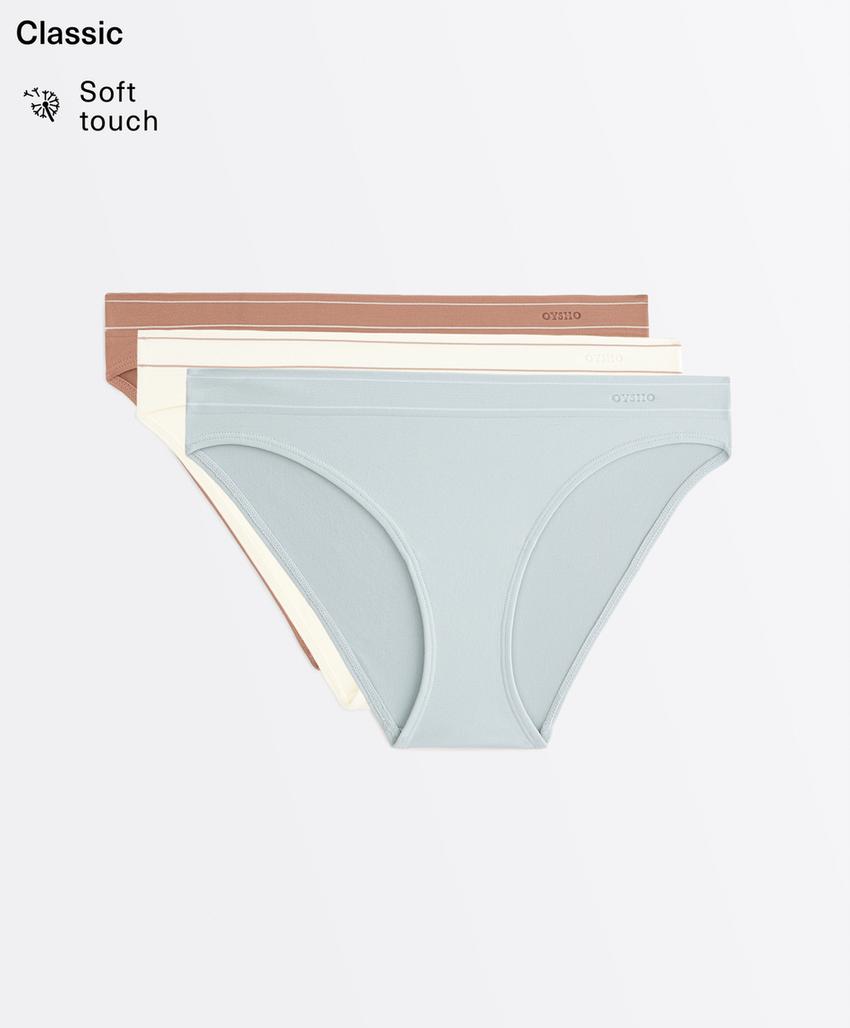 3 бесшовных классических трусов Seamless Soft touch с контрастным Logo