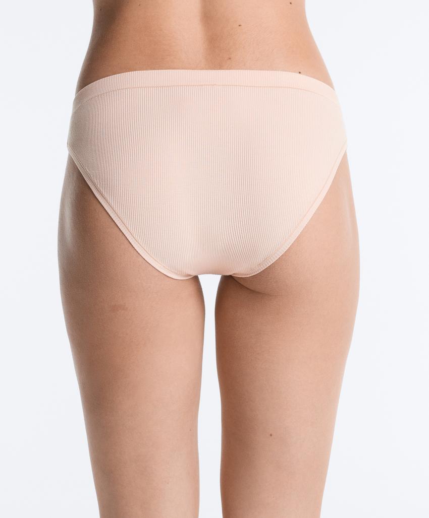 3 классических трусов в рубчик с хлопком