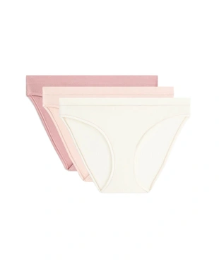 ROSETTE BLUSH|5328/551/206 - OYSHO 3 классических трусов в рубчик с хлопком