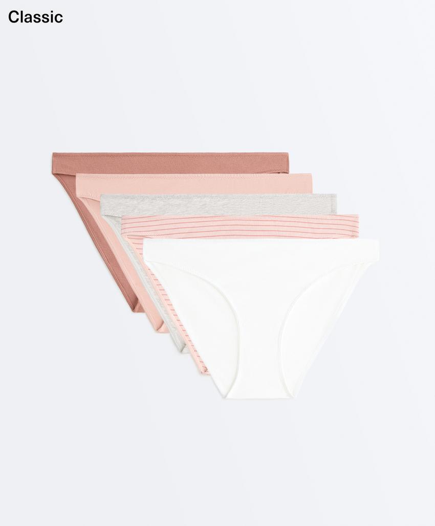 5 классических трусов из смесового хлопка