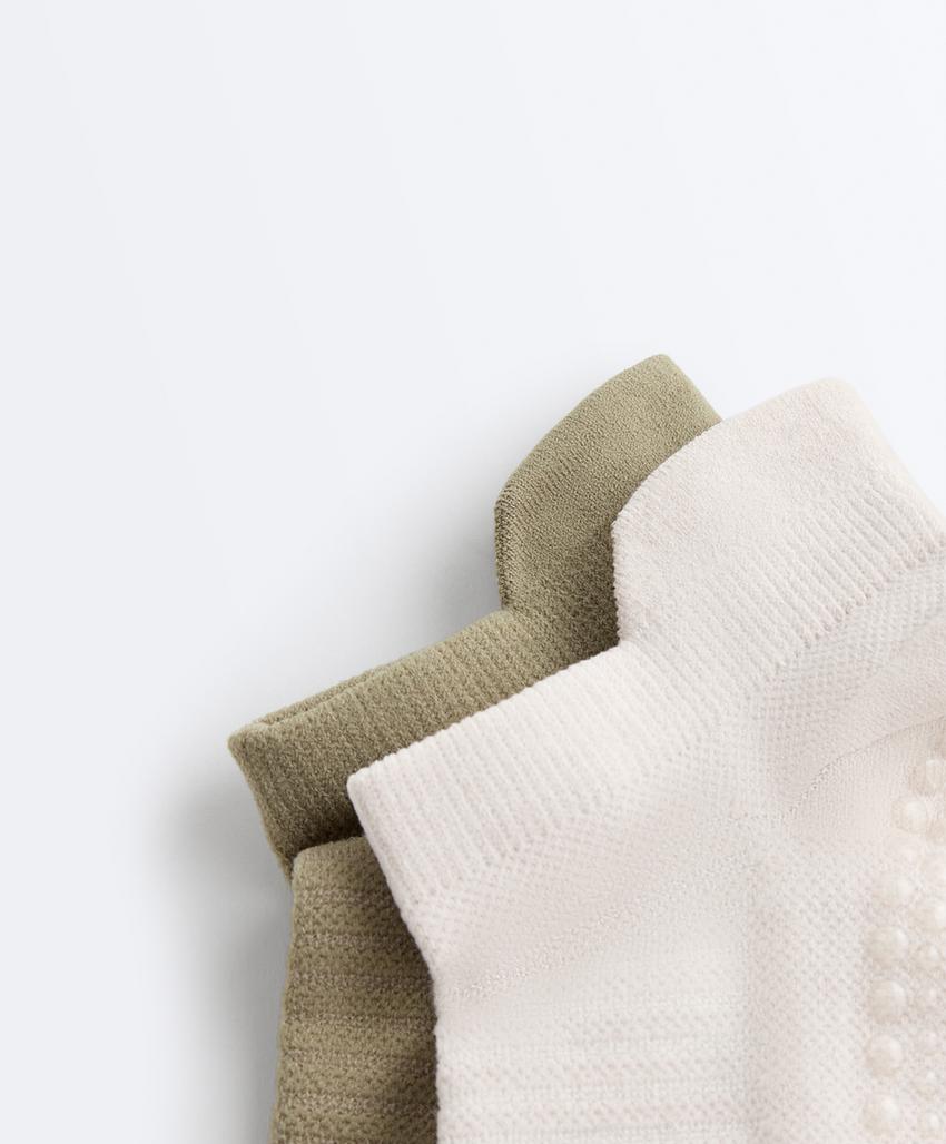 2 пары носков-сникеров из смесового полиамида для йоги и пилатеса