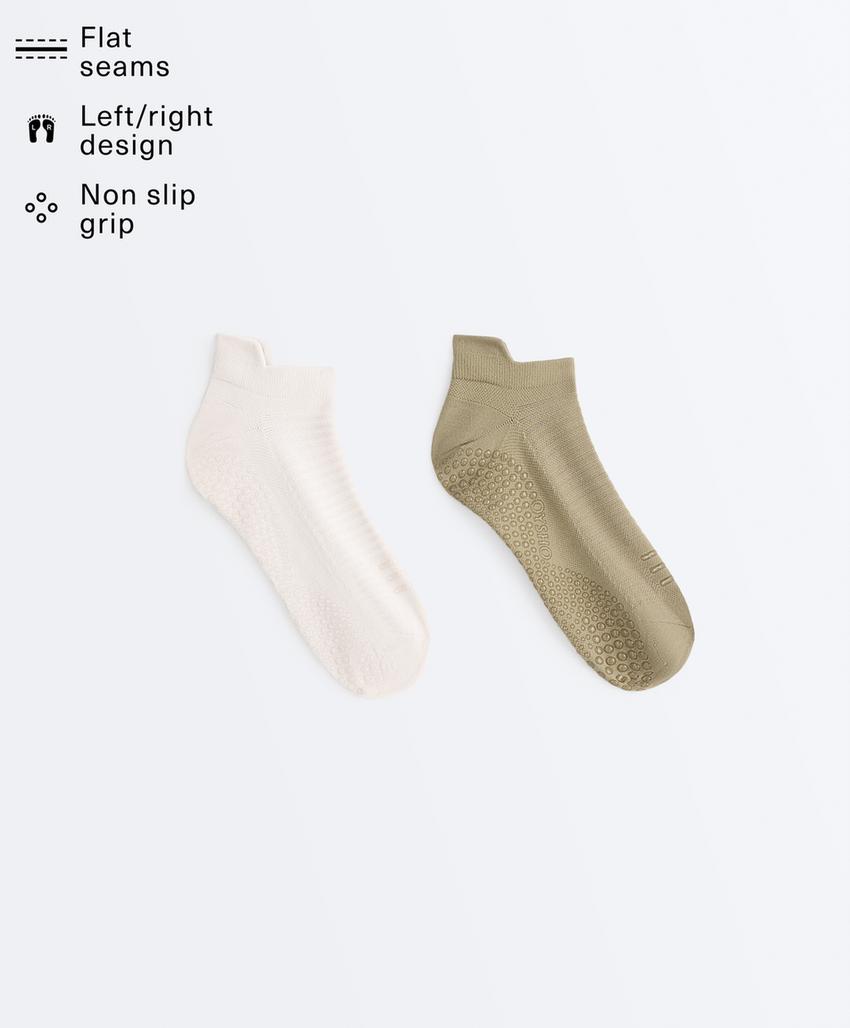 2 пары носков-сникеров из смесового полиамида для йоги и пилатеса