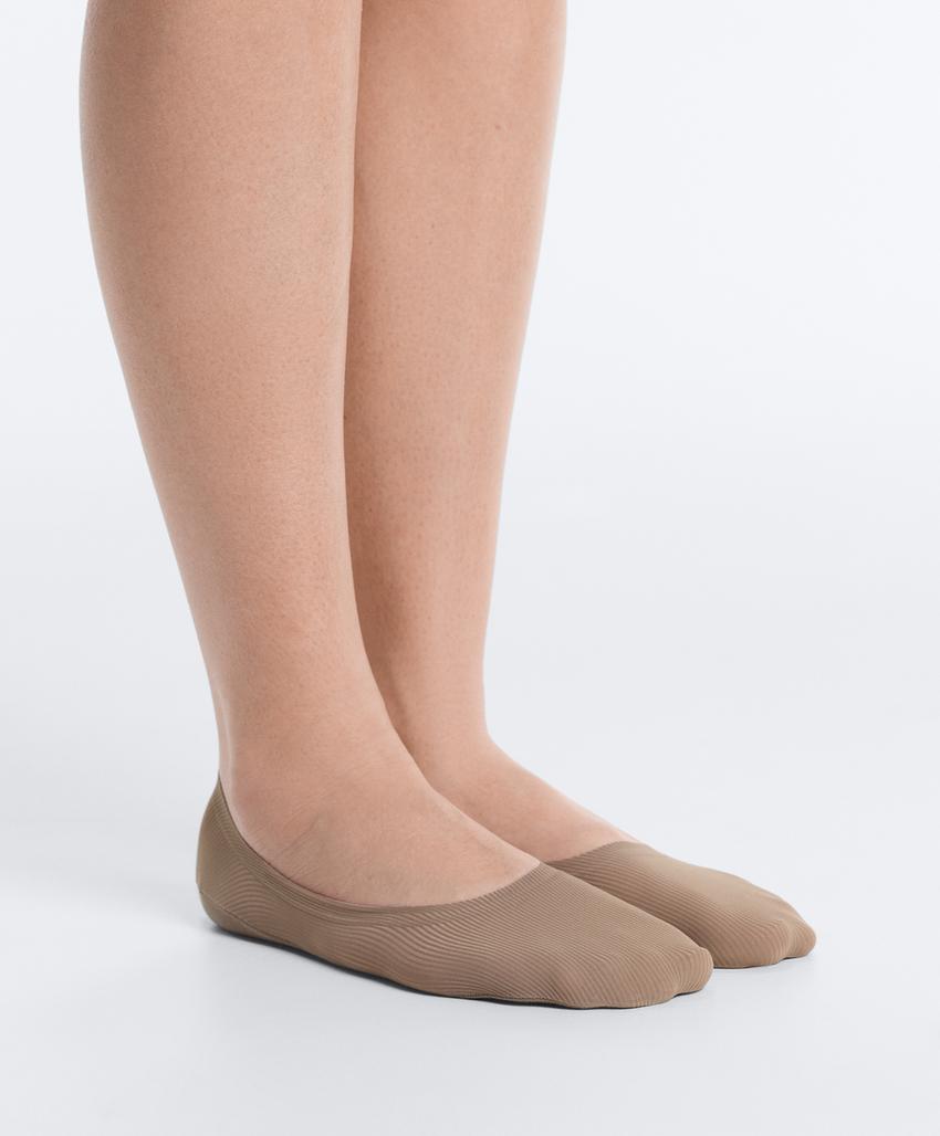 2 пары носков-следков из микрофибры в рубчик со средним вырезом