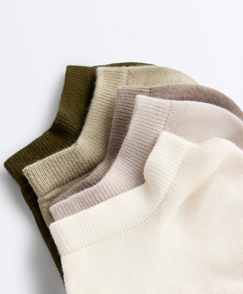 5 пар носков-сникеров из смесового хлопка